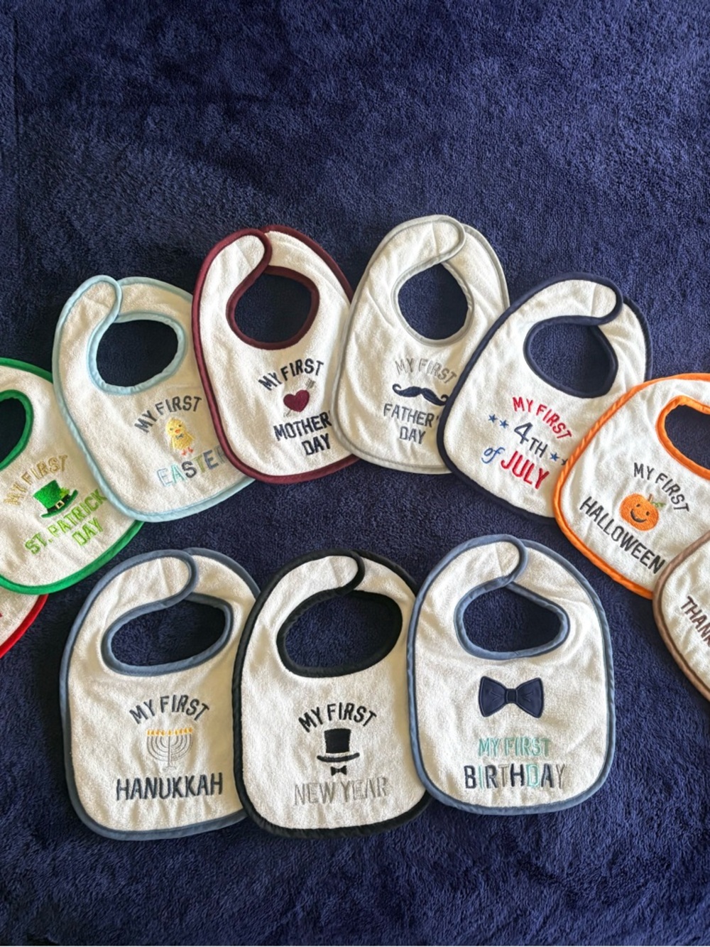 My First Holiday Bib Set - Multicolor